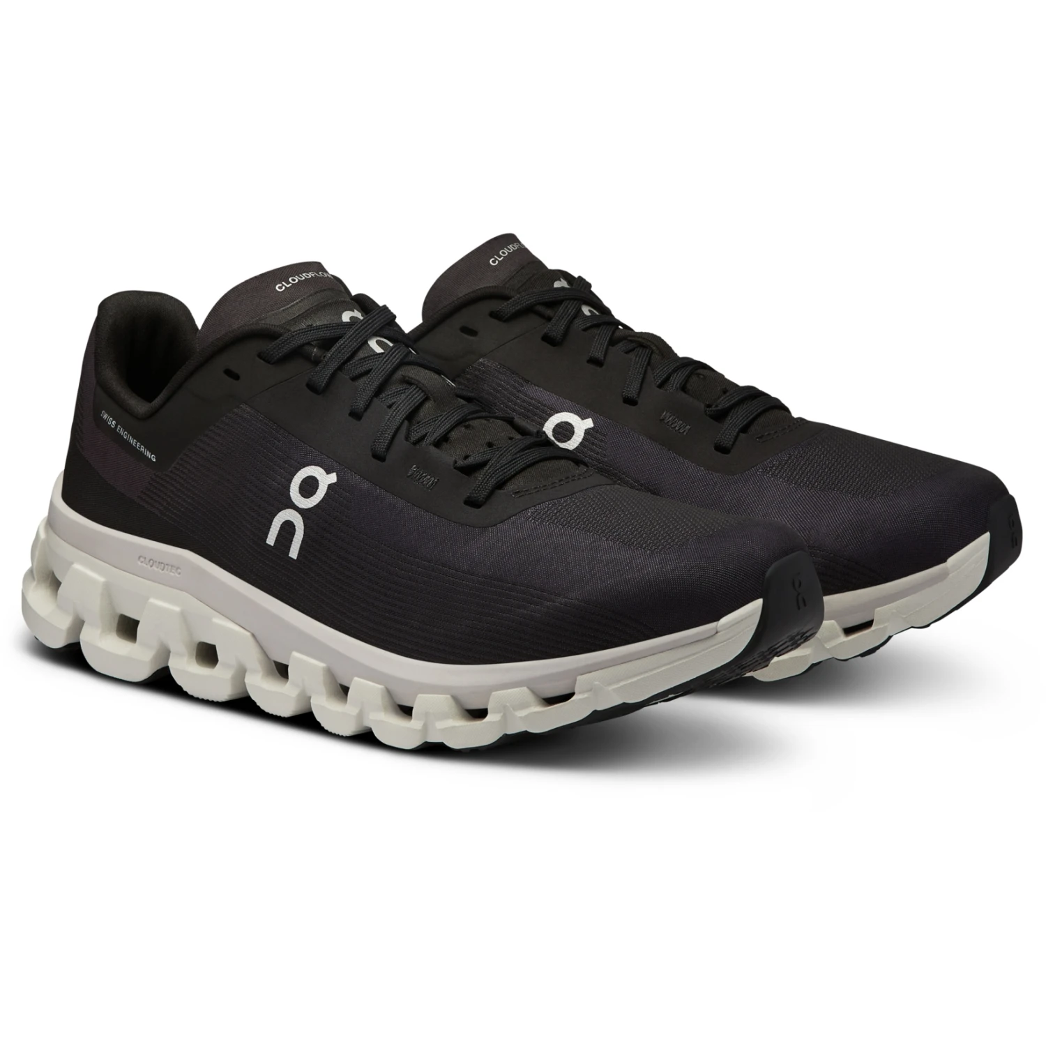On Running On Cloudflow 4 Women Running Shoe - Black & White 1 On Running On Cloudflow 4 Women Running Shoe - Black & White