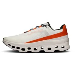 On Running On Cloudmonster Running Shoes - Undyed-White & Flame -On Running on cloudmonster men running shoe undyyed white flame 5 1531546