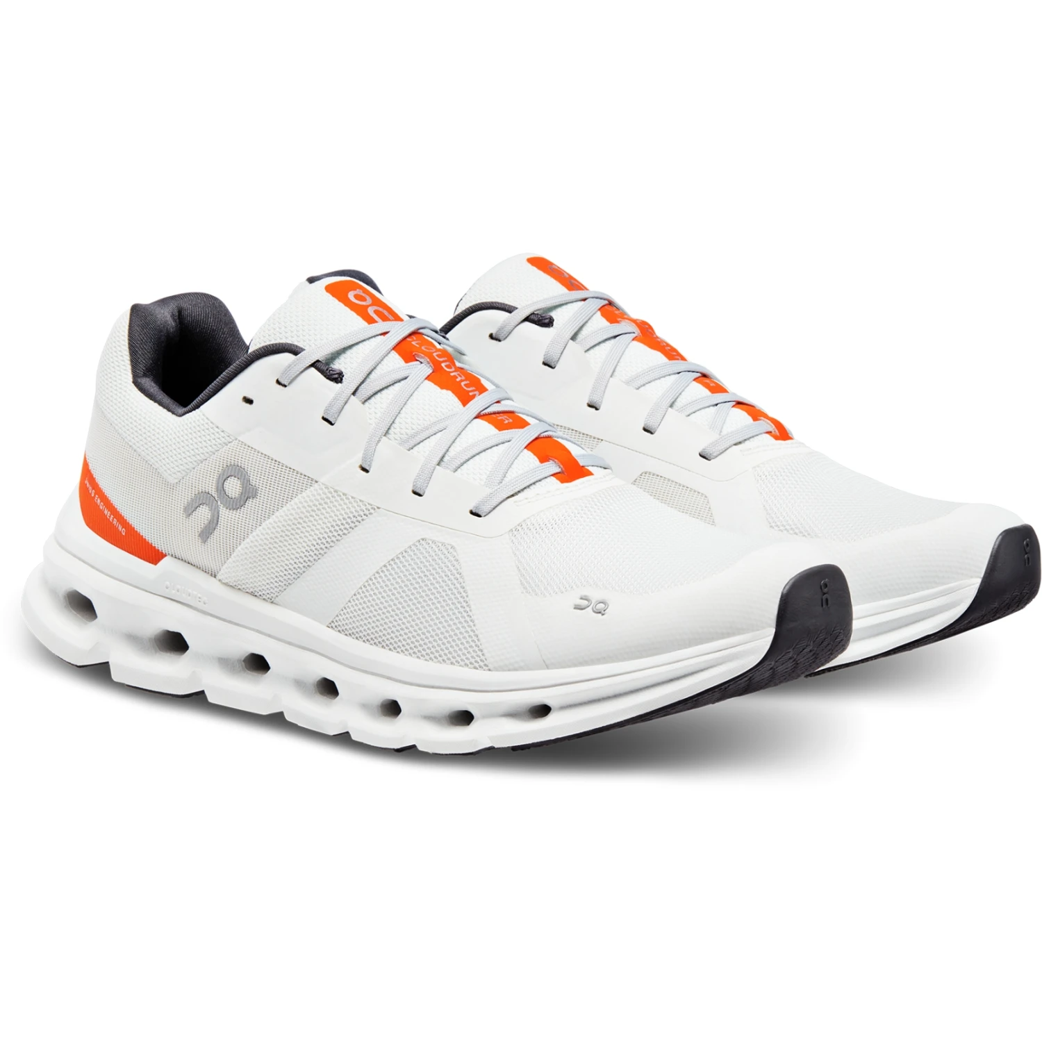 On Running On Cloudrunner Wide Running Shoe - Undyed-White & Flame 1 On Running On Cloudrunner Wide Running Shoe - Undyed-White & Flame