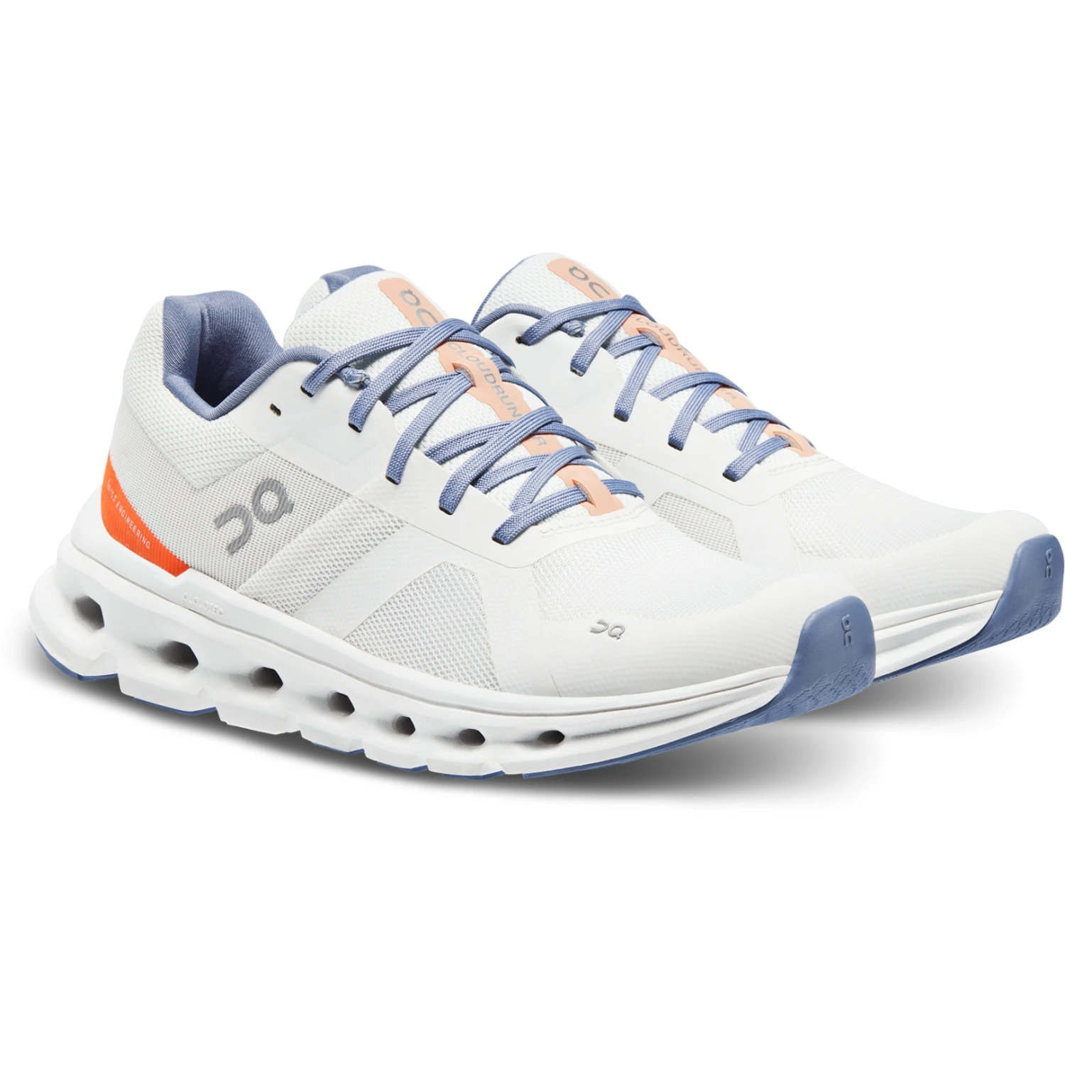 On Running On Cloudrunner Wide Women Running Shoe - Undyed-White & Flame 1 On Running On Cloudrunner Wide Women Running Shoe - Undyed-White & Flame
