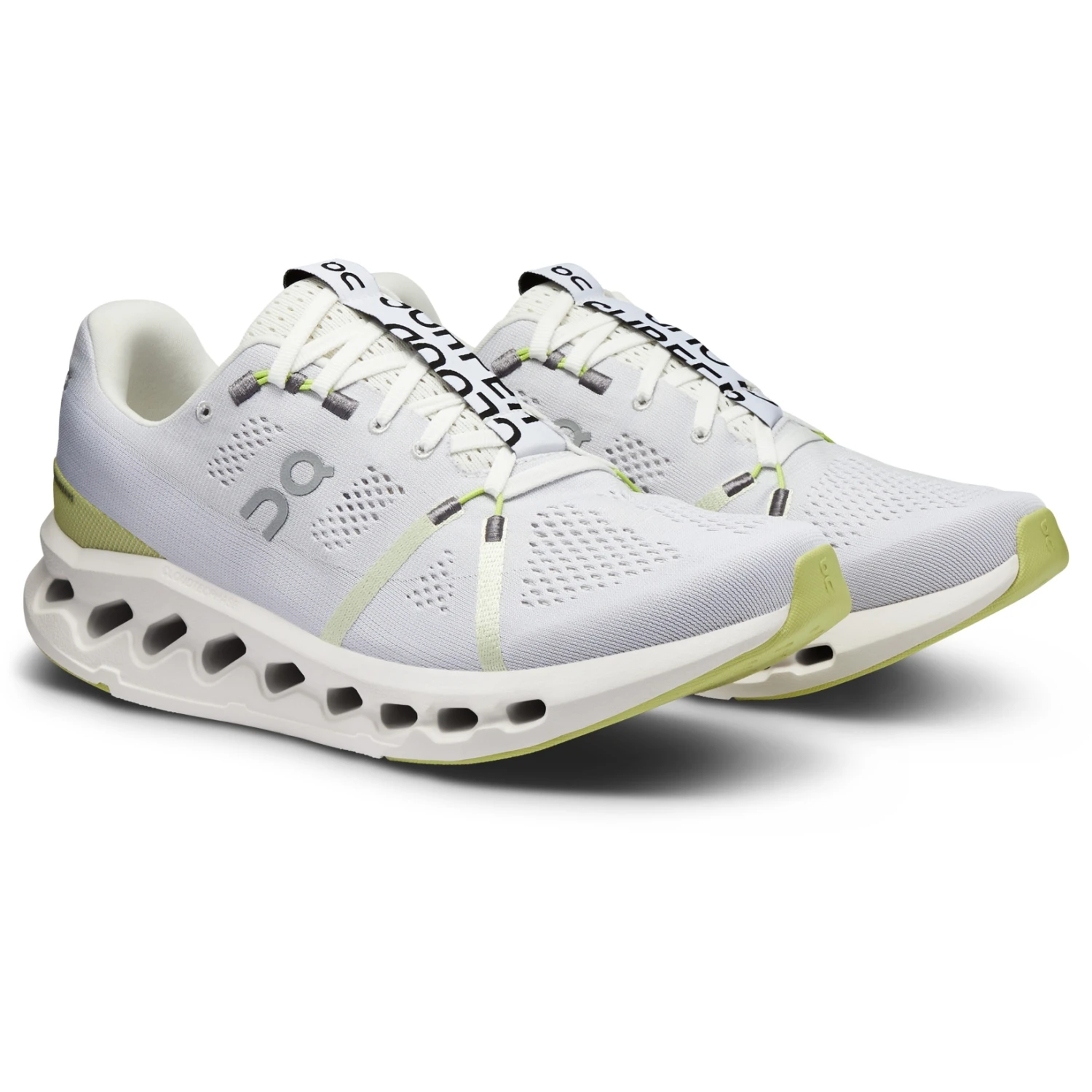 On Running On Cloudsurfer Running Shoes - White & Sand 1 On Running On Cloudsurfer Running Shoes - White & Sand