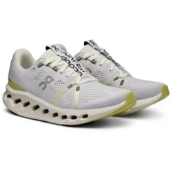 On Running On Cloudsurfer Women's Running Shoes - White & Sand