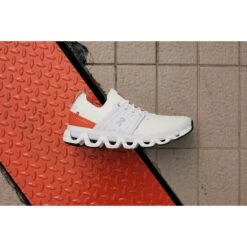 On Running On Cloudswift 3 Running Shoe - Ivory & Flame -On Running on cloudswift 3 running shoe ivory flame 2 1468917